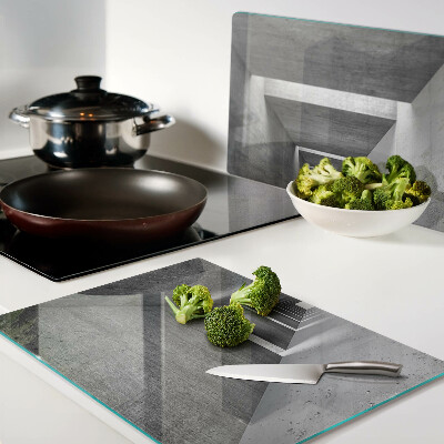 Deska kuchenna szklana Architektoniczny tunel w odcieniach szarości