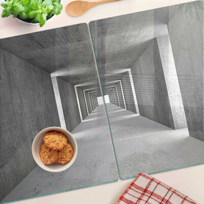 Tabla de cortar de cristal Túnel arquitectónico en tonos grises