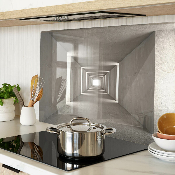 Tabla de cocina Interior geométrico con efecto de profundidad.