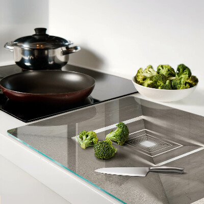 Tabla de cocina Interior geométrico con efecto de profundidad.