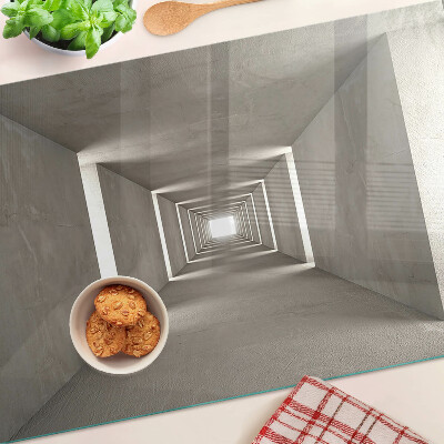 Tabla de cocina Interior geométrico con efecto de profundidad.