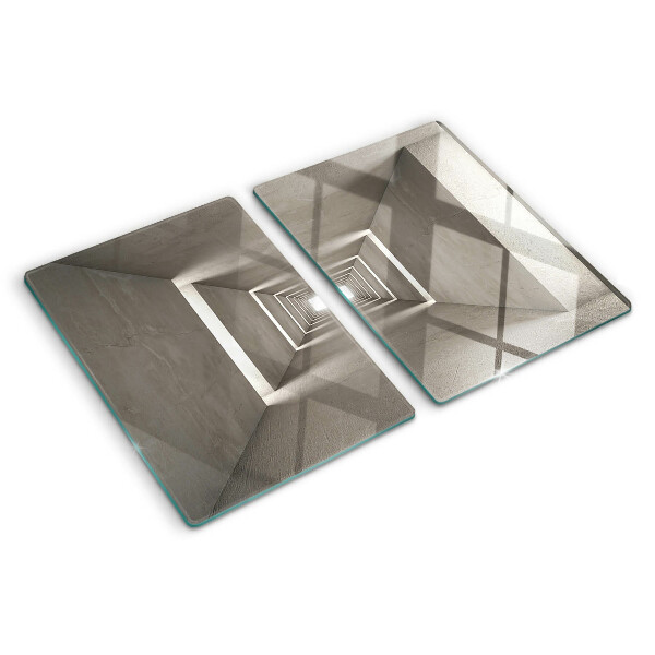 Tabla de cocina Interior geométrico con efecto de profundidad.
