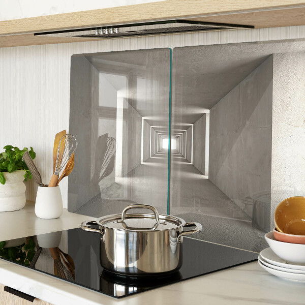 Tabla de cocina Interior geométrico con efecto de profundidad.