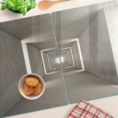 Tabla de cocina Interior geométrico con efecto de profundidad.