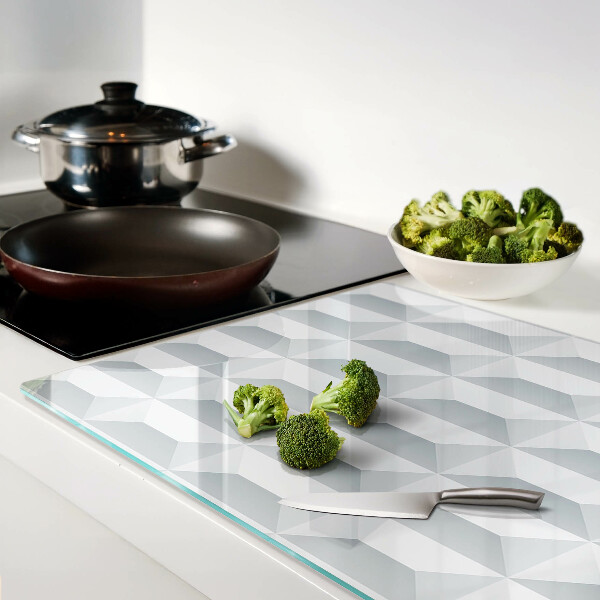 Szklana deska kuchenna Geometria sześcianów 3D