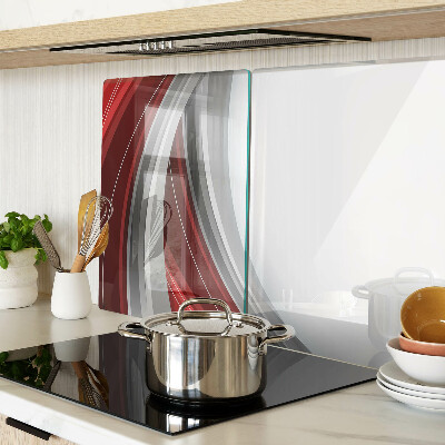 Tabla para cortar Ondas abstractas en rojo y gris