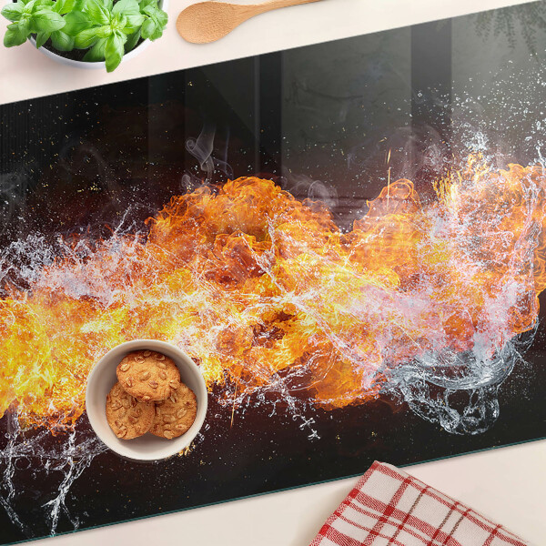 Tabla de cortar Fuego y agua