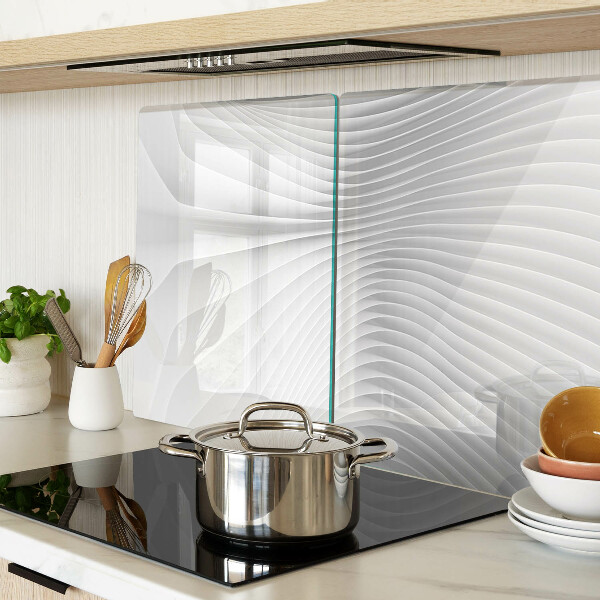 Szklana deska do krojenia Fale i linie w odcieniach szarości