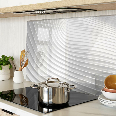 Tabla de cortar de cristal Ondas y líneas en tonos de gris.