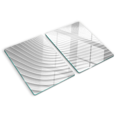 Tabla de cortar de cristal Ondas y líneas en tonos de gris.