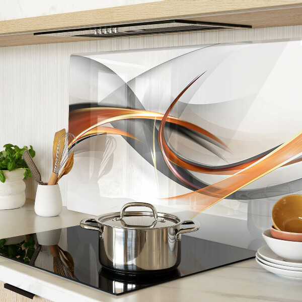 Tabla de cocina Ondas abstractas en tonos dorados