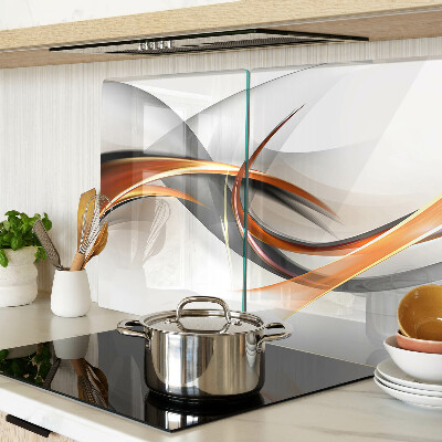 Tabla de cocina Ondas abstractas en tonos dorados