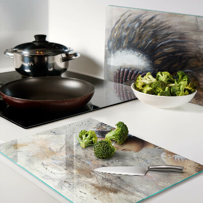 Szklana deska kuchenna Indianin z pióropuszem