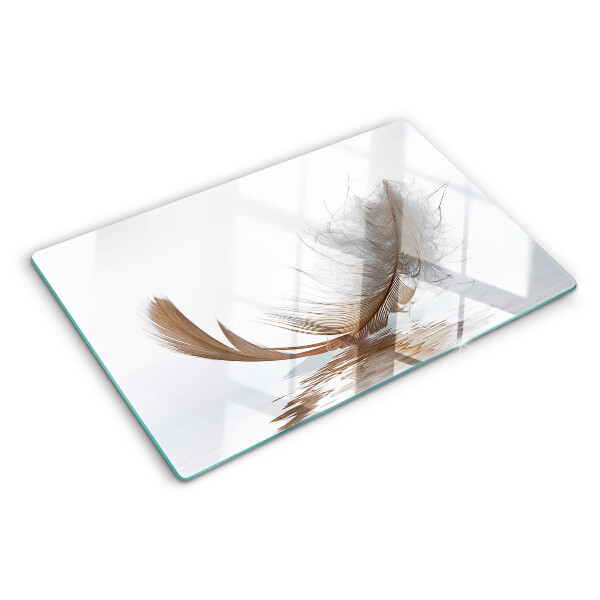 Tabla de cortar Una pluma contra el agua