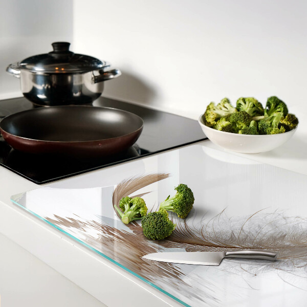 Tabla de cortar Una pluma contra el agua