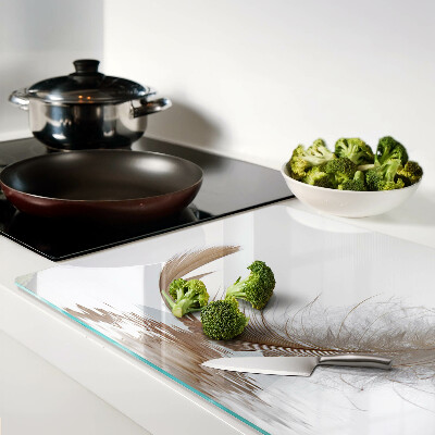 Tabla de cortar Una pluma contra el agua