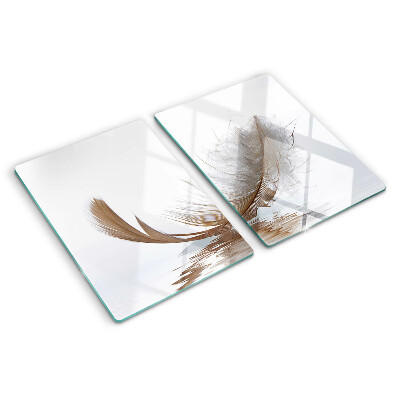 Tabla de cortar Una pluma contra el agua