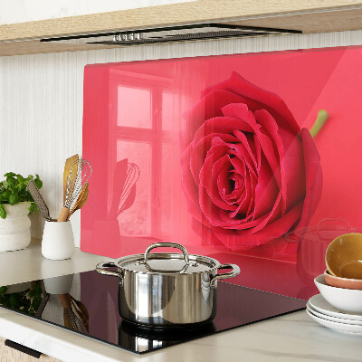 Tabla para cortar Rosa roja en el fondo