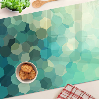 Tabla de cocina Hexágonos geométricos en tonos azules