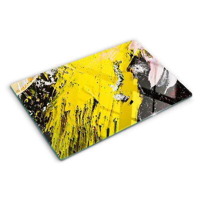 Tabla de cortar de cristal Paisaje abstracto en colores intensos