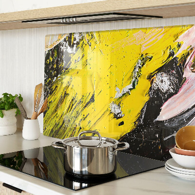 Szklana deska kuchenna Abstrakcyjny pejzaż w intensywnych kolorach