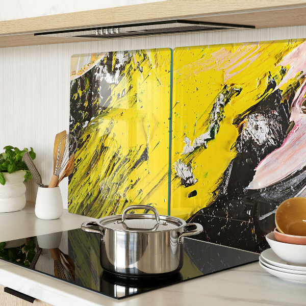 Szklana deska kuchenna Abstrakcyjny pejzaż w intensywnych kolorach