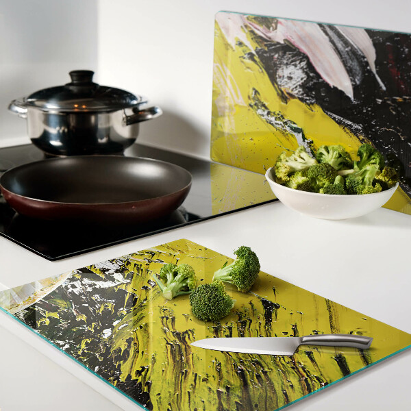 Szklana deska kuchenna Abstrakcyjny pejzaż w intensywnych kolorach