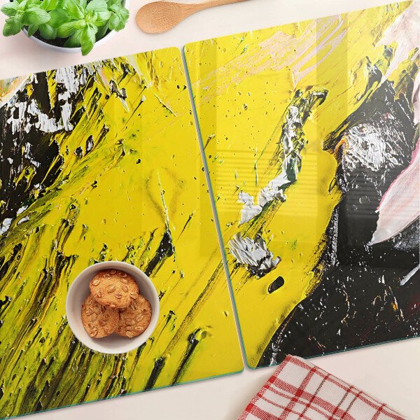 Tabla de cortar de cristal Paisaje abstracto en colores intensos