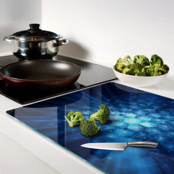 Szklana deska kuchenna Niebieskie promienie świetlne