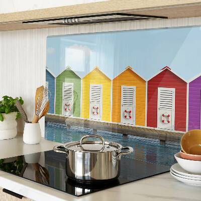 Tabla para cortar Casas coloridas junto al mar