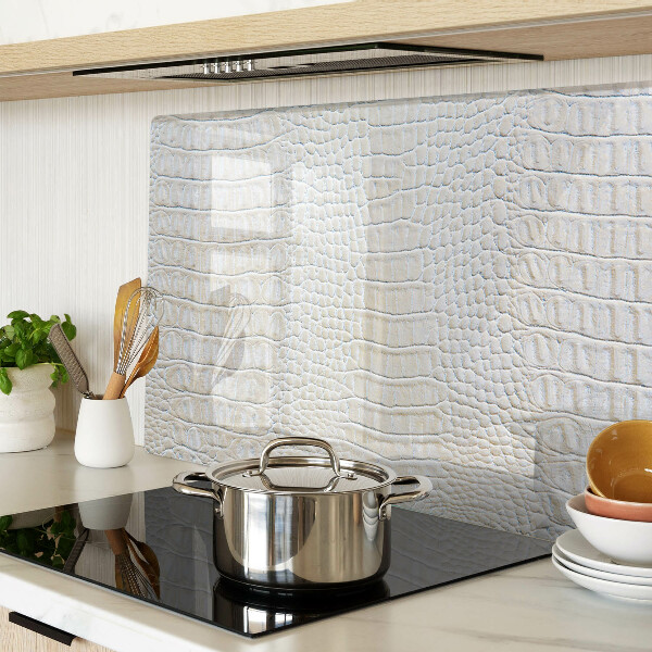 Tabla de cortar de cristal Patrón de piel de cocodrilo