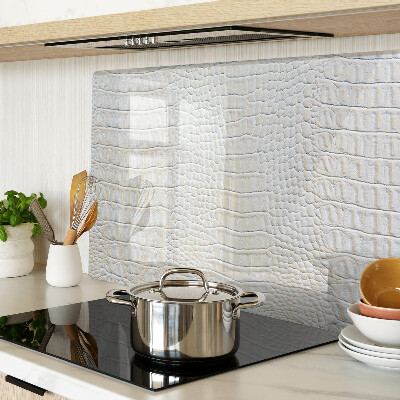 Tabla de cortar de cristal Patrón de piel de cocodrilo