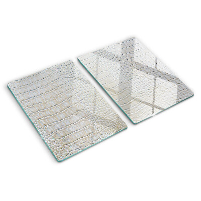 Tabla de cortar de cristal Patrón de piel de cocodrilo