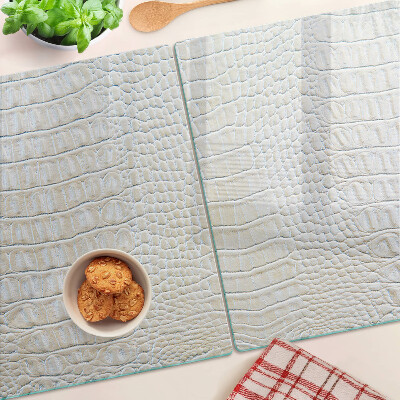 Tabla de cortar de cristal Patrón de piel de cocodrilo