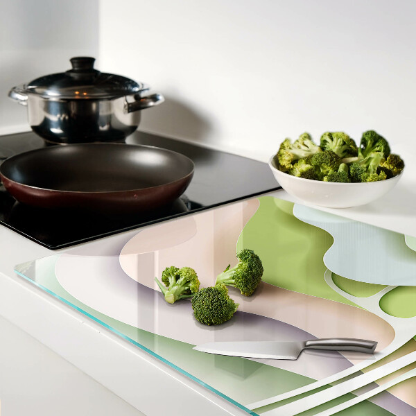 Tabla de cortar Ondas abstractas en colores pastel