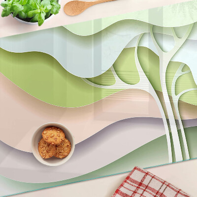 Tabla de cortar Ondas abstractas en colores pastel