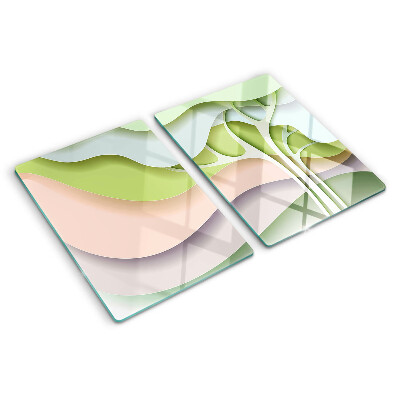 Tabla de cortar Ondas abstractas en colores pastel