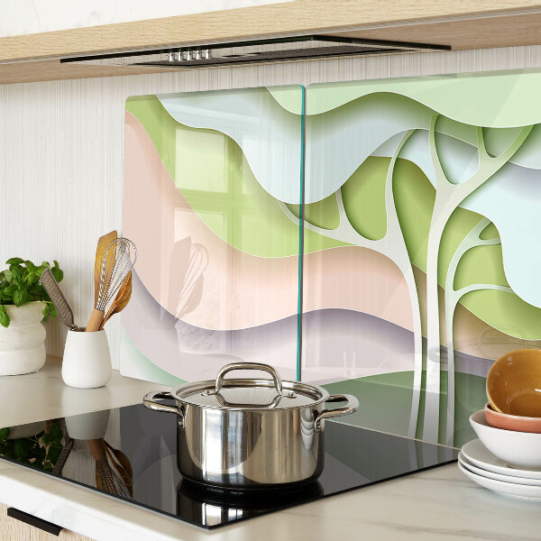 Tabla de cortar Ondas abstractas en colores pastel