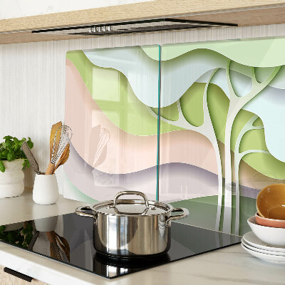 Szklana deska do krojenia Abstrakcyjne fale w pastelowych kolorach