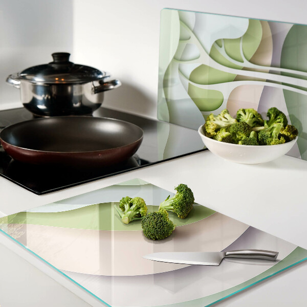 Szklana deska do krojenia Abstrakcyjne fale w pastelowych kolorach