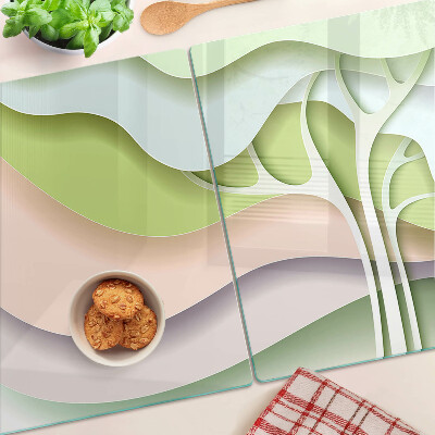 Tabla de cortar Ondas abstractas en colores pastel