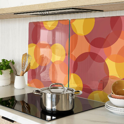 Szklana deska kuchenna Kolorowe okręgi w ciepłych tonach