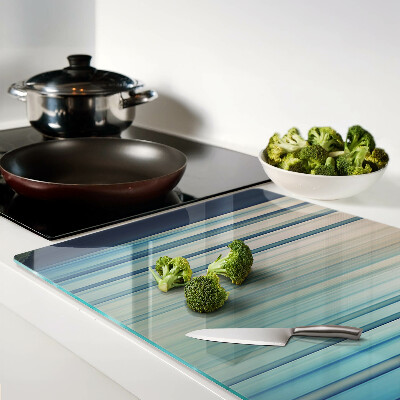 Tabla de cortar Líneas abstractas en tonos azules