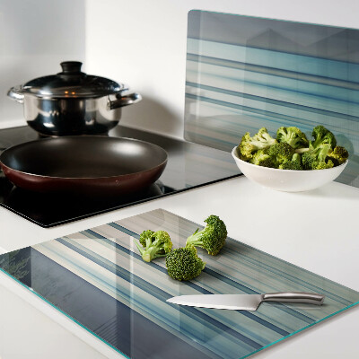 Tabla de cortar Líneas abstractas en tonos azules