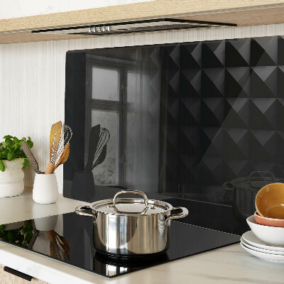 Deska kuchenna szklana Geometryczne wzory w odcieniach czerni