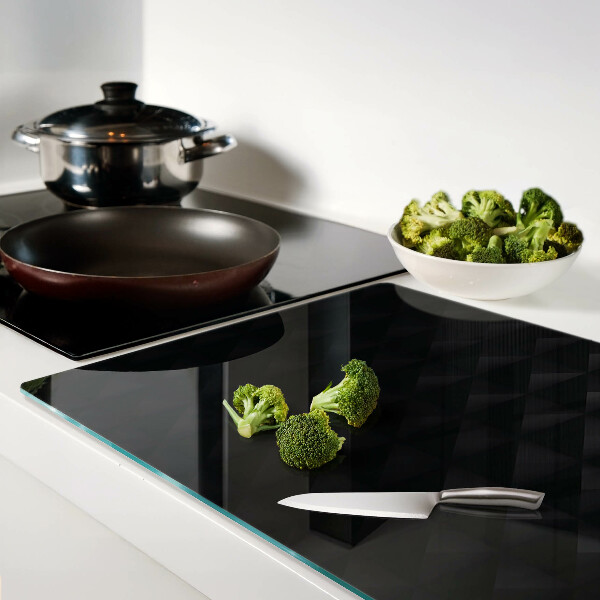 Tabla para cortar Patrones geométricos en tonos negros