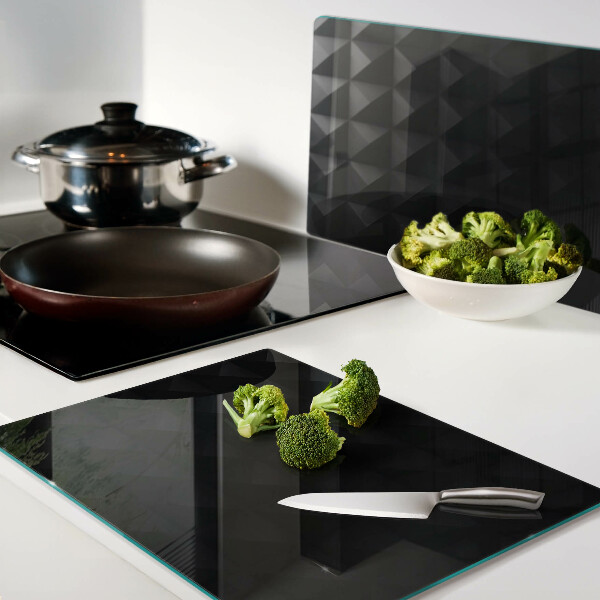 Tabla para cortar Patrones geométricos en tonos negros