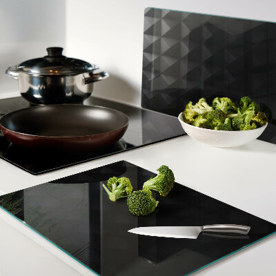 Tabla para cortar Patrones geométricos en tonos negros