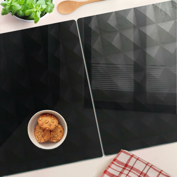 Deska kuchenna szklana Geometryczne wzory w odcieniach czerni