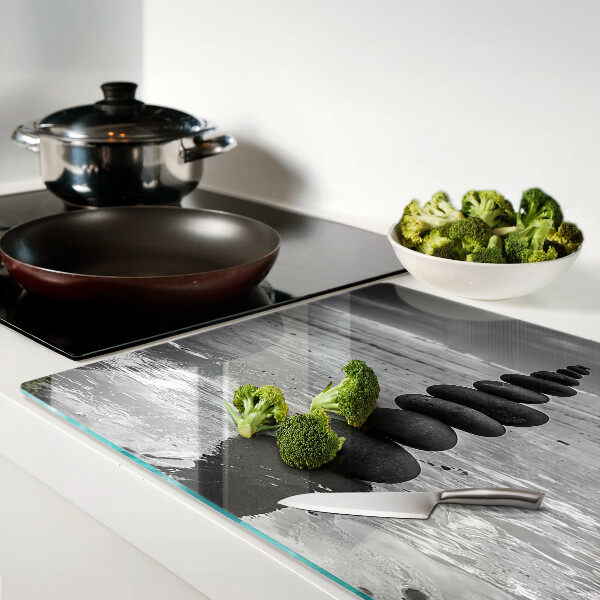 Tabla para cortar Piedras de playa en blanco y negro